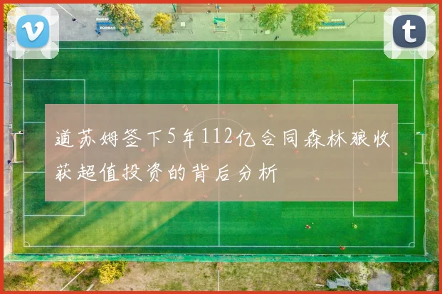 道苏姆签下5年112亿合同森林狼收获超值投资的背后分析